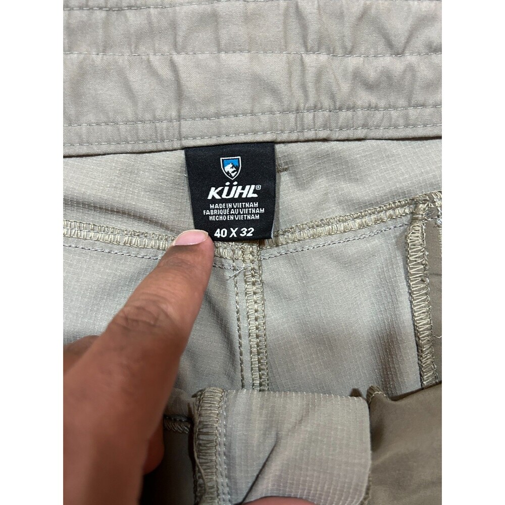 Kuhl Silencr Ripstop Hiking Pants Mens 40x32 Beige Outdoor Gorpcore - Picture 5 of 9